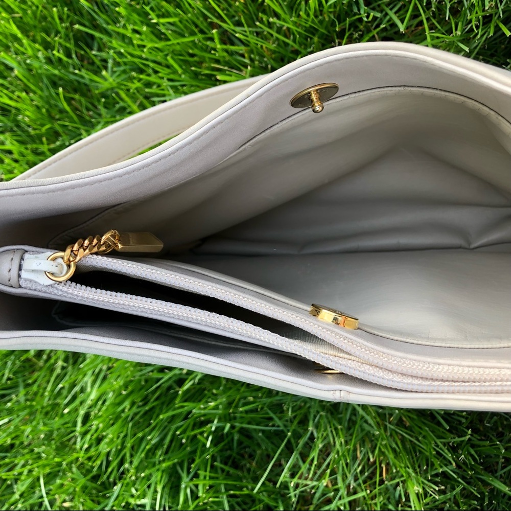 Off White Leather Giani Bernini Bag - Picture 7 of 8